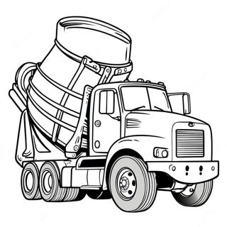 Page A Colorier De Camion De Ciment De Construction 23524-21558