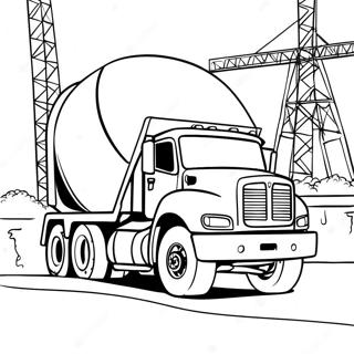 Page A Colorier De Camion De Ciment De Construction 23524-21560