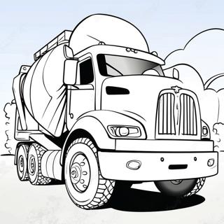 Page A Colorier De Camion De Ciment De Construction 23524-21729