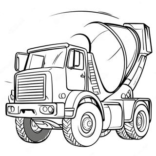 Page A Colorier De Camion De Ciment De Construction 23524-21730