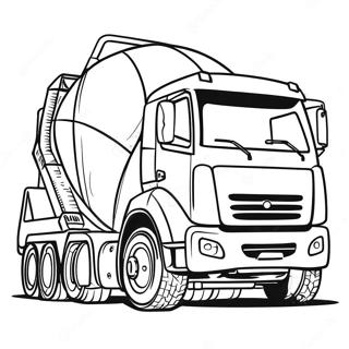 Page A Colorier De Camion De Ciment De Construction 23524-21732