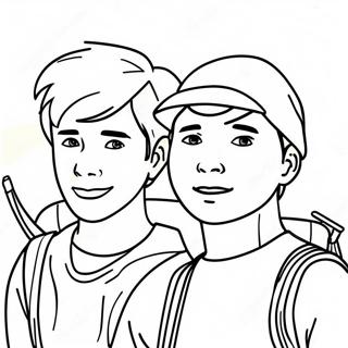 Page A Colorier De Laventure De Sam Et Colby 23544-21748