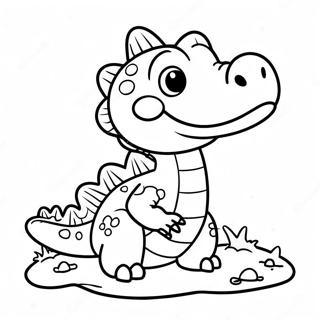 Page A Colorier De Mignon Bebe Crocodile 23614-21631