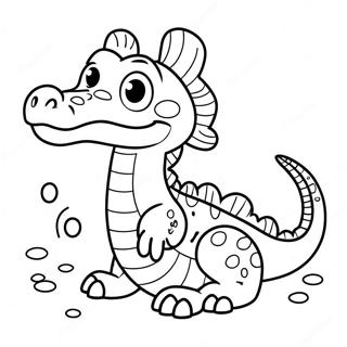 Page A Colorier De Mignon Bebe Crocodile 23614-21632