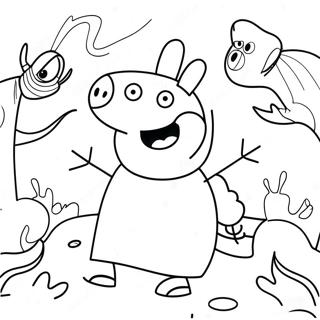 Page A Colorier De Peppa Pig Spooky Avec Des Fantomes 23644-21825