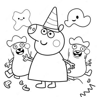 Page A Colorier De Peppa Pig Spooky Avec Des Fantomes 23644-21827