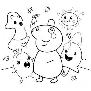 Page A Colorier De Peppa Pig Spooky Avec Des Fantomes 23644-21828