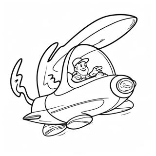 Page A Colorier De La Voiture Volante De George Jetson 23674-21850