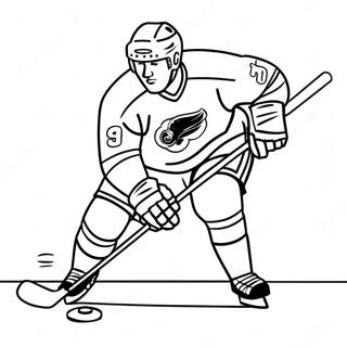 Page A Colorier Dun Joueur De Hockey Tirant Un Puck 23684-21857