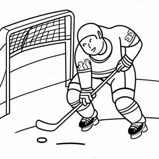 Page A Colorier Dun Joueur De Hockey Tirant Un Puck 23684-21859