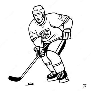 Page A Colorier Dun Joueur De Hockey Tirant Un Puck 23684-21860