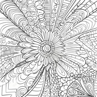 Page A Colorier De Motifs Geometriques Psychedeliques 23754-21915