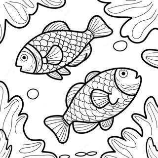 Un Poisson Deux Poissons Pages À Colorier