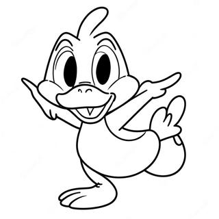 Daffy Duck Dans Une Pose Amusante A Colorier 23814-21961