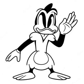 Daffy Duck Dans Une Pose Amusante A Colorier 23814-21962