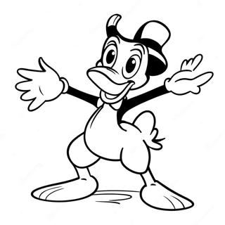 Daffy Duck Dans Une Pose Amusante A Colorier 23814-21963