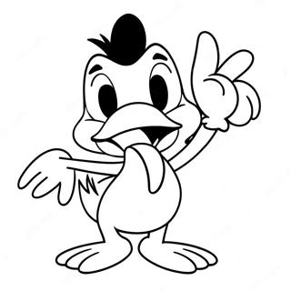 Daffy Duck Dans Une Pose Amusante A Colorier 23814-21964