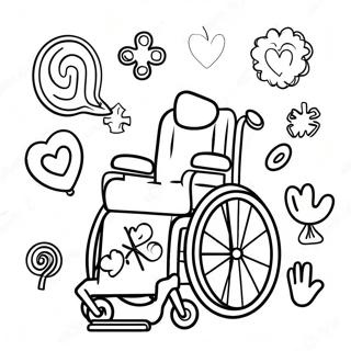 Page A Colorier Des Symboles Colores De Sensibilisation Au Handicap 23864-22002