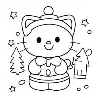 Page A Colorier Joyeux Noel Hello Kitty 23873-22006