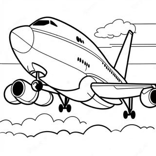 Avion 747 Pages À Colorier