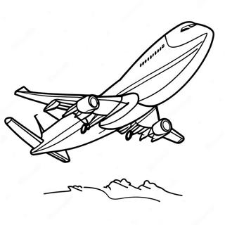 Page A Colorier Avion 747 En Vol 23894-22025