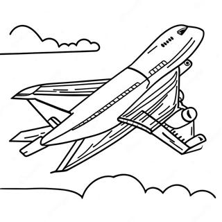 Page A Colorier Avion 747 En Vol 23894-22027