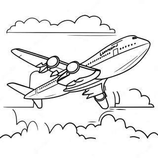 Page A Colorier Avion 747 En Vol 23894-22028