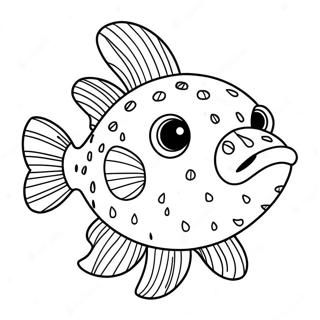 Page A Colorier Poisson Globe Mignon Sous Leau 23904-22034