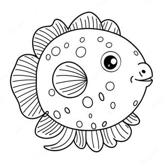 Page A Colorier Poisson Globe Mignon Sous Leau 23904-22035