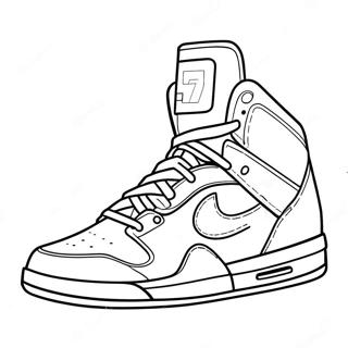 Page A Colorier Chaussure De Basketball Montante 23914-22041