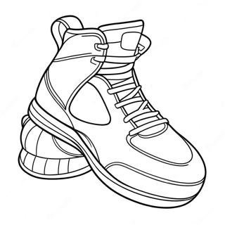 Page A Colorier Chaussure De Basketball Montante 23914-22042