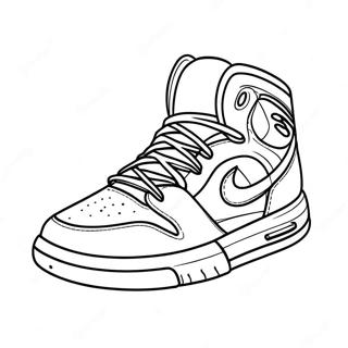 Page A Colorier Chaussure De Basketball Montante 23914-22043