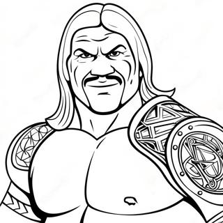 Page A Colorier Lutteur Wwe En Costume Colore 23954-22073