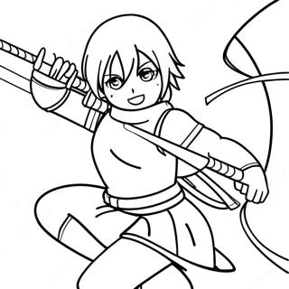 Sakura Haruno En Pose De Combat Page A Colorier 23964-22082