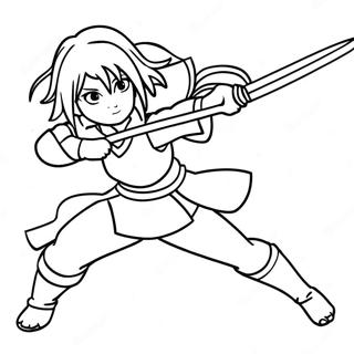 Sakura Haruno En Pose De Combat Page A Colorier 23964-22084