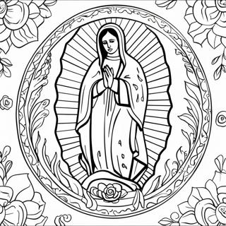 Notre-Dame De Guadalupe Pages À Colorier