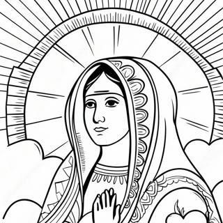 Page A Colorier Belle Notre Dame De Guadalupe 24024-22129