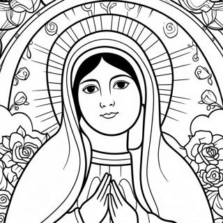 Page A Colorier Belle Notre Dame De Guadalupe 24024-22131