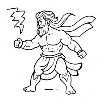 Page A Colorier De Zeus Lancant Des Eclairs 2402-1965