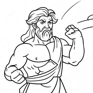 Page A Colorier De Zeus Lancant Des Eclairs 2402-1966