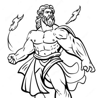 Page A Colorier De Zeus Lancant Des Eclairs 2402-1967