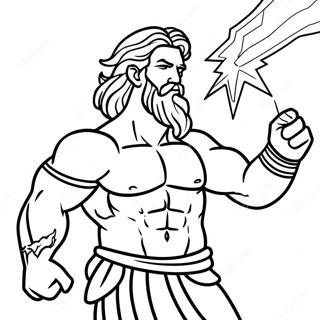 Page A Colorier De Zeus Lancant Des Eclairs 2402-1968