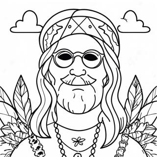 Hippie Fumeur Pages À Colorier