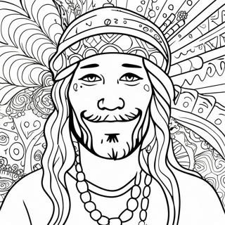 Page A Colorier Hippie Stoner 24033-22134