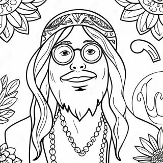 Page A Colorier Hippie Stoner 24033-22136