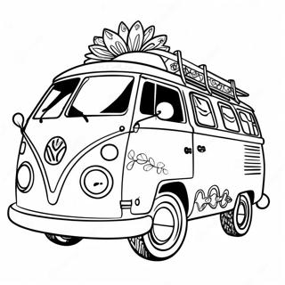 Page A Colorier Van Hippie Groovy 24034-22137