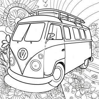 Page A Colorier Van Hippie Groovy 24034-22140