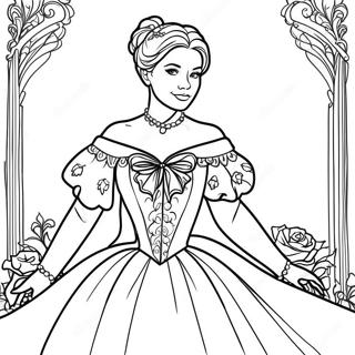 Page A Colorier Anastasia En Belle Robe 24044-22147