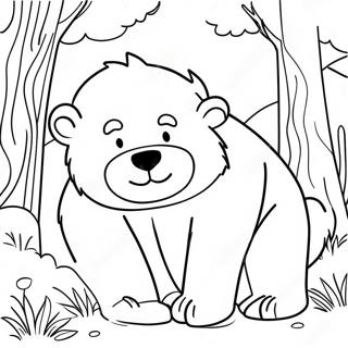 Page A Colorier Ours Grizzly Jouant Avec Des Amis 24074-22170