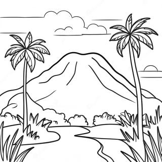 Page A Colorier Paysage Colore Du Salvador 24094-22185